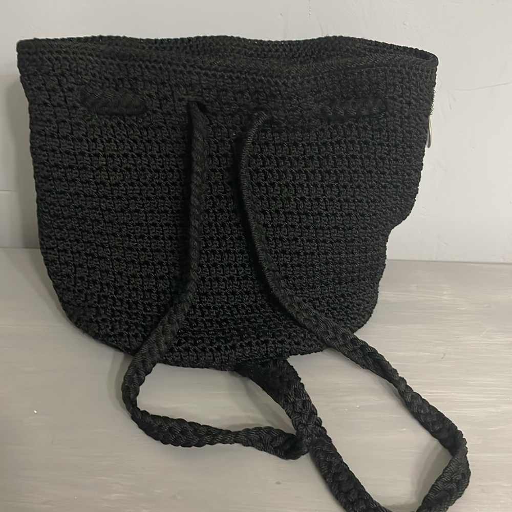 SAK Black Textured Backpack with Drawstring - Picture 3 of 5